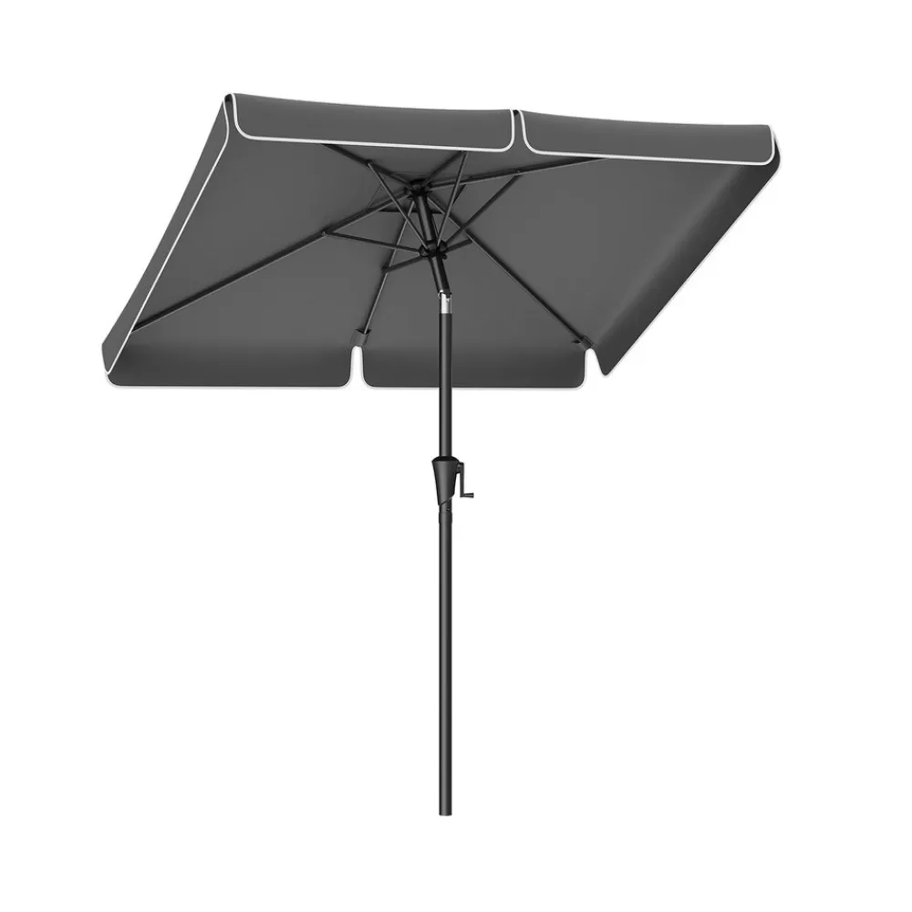 Best Sale SONGMICS Sonnenschirm 200 x 150 cm rechteckig grau