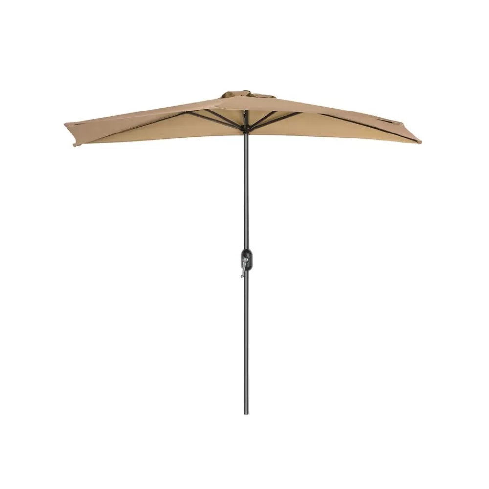 Best Sale SONGMICS Sonnenschirm halbrund Ø 270 cm taupe