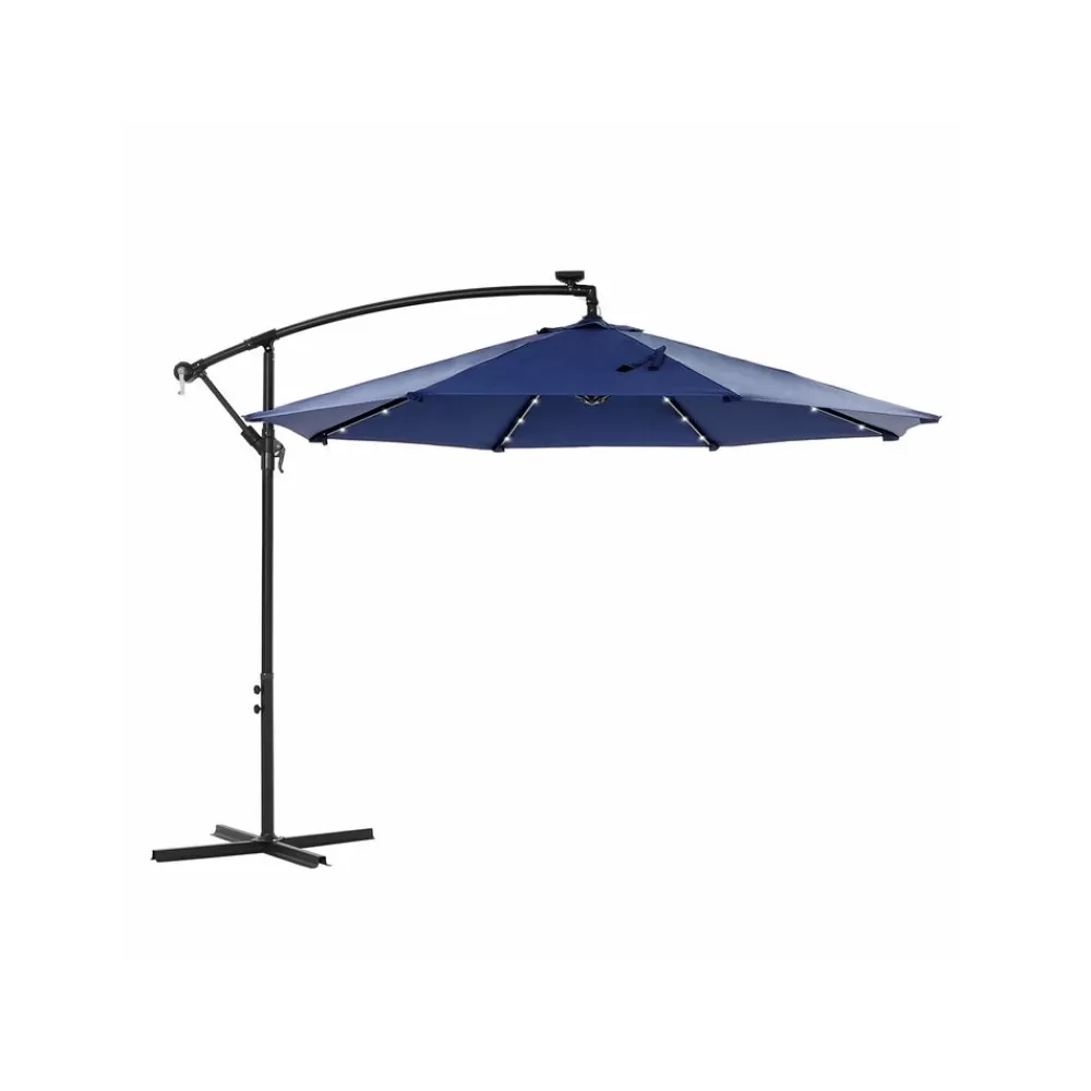Shop SONGMICS Sonnenschirm mit LED-Solar-Beleuchtung