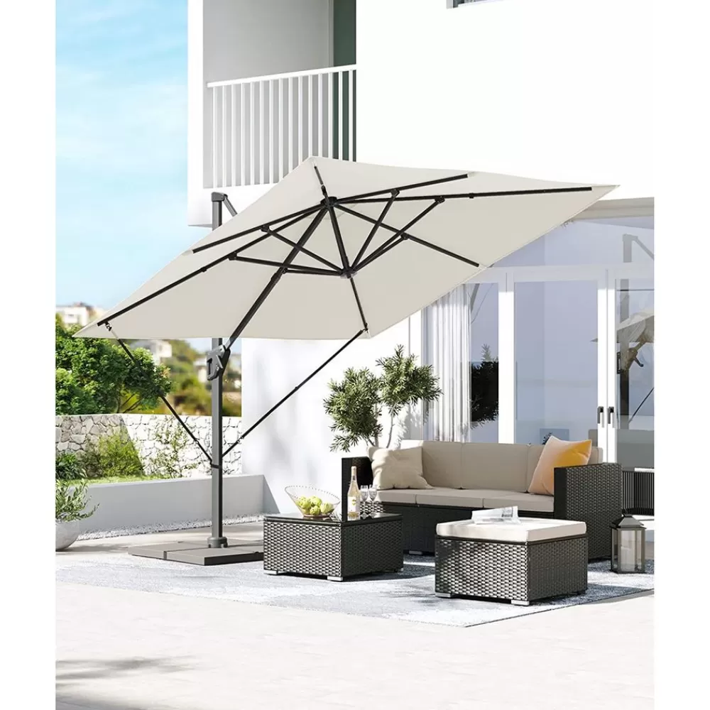 Flash Sale SONGMICS Sonnenschirm Neigungswinkel verstellbar beige