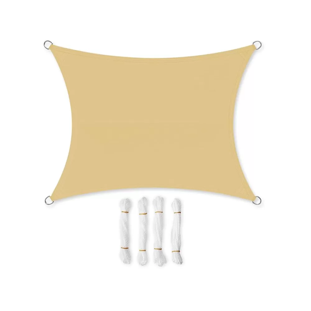 Cheap SONGMICS Sonnensegel 3 x 4 m Sand