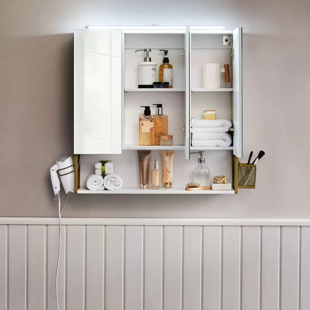 Cheap SONGMICS Spiegelschrank mit Beleuchtung