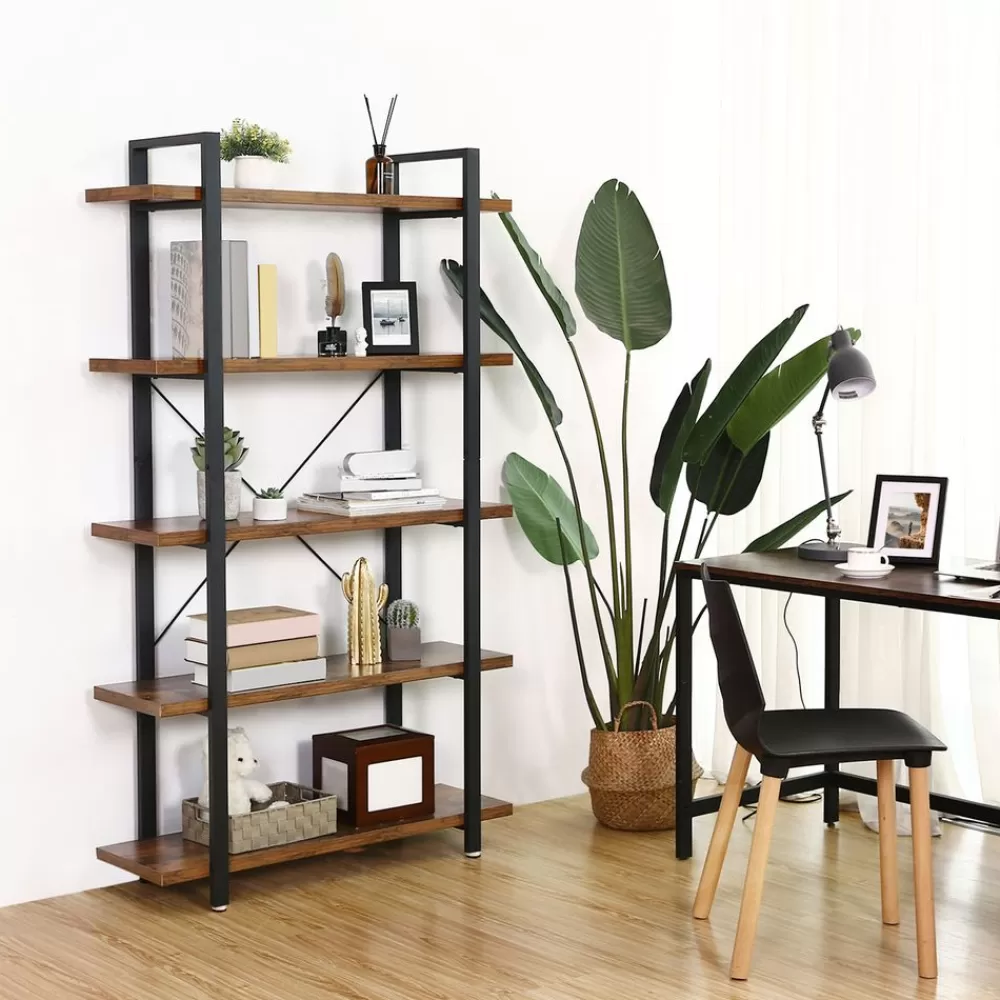 stabiles_standregal_mit__regalebenen_5.webp Outlet SONGMICS Stabiles Standregal mit 5 Regalebenen