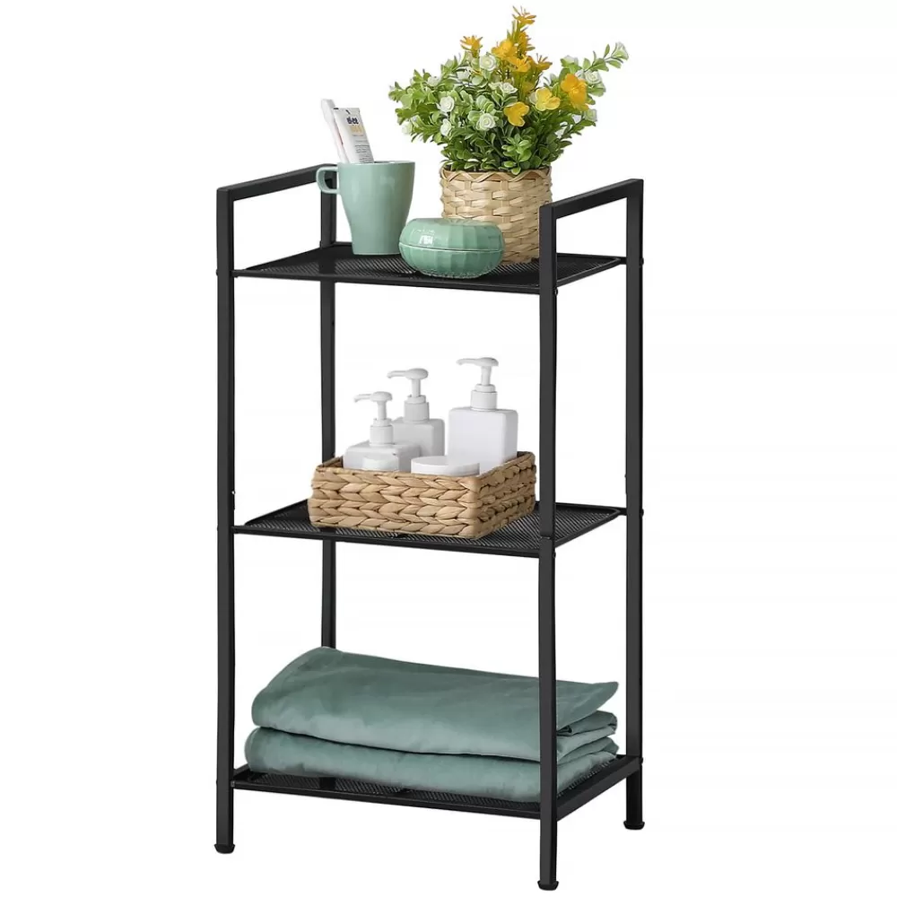 Best Sale SONGMICS Standregal aus Metall mit 3 Ebenen