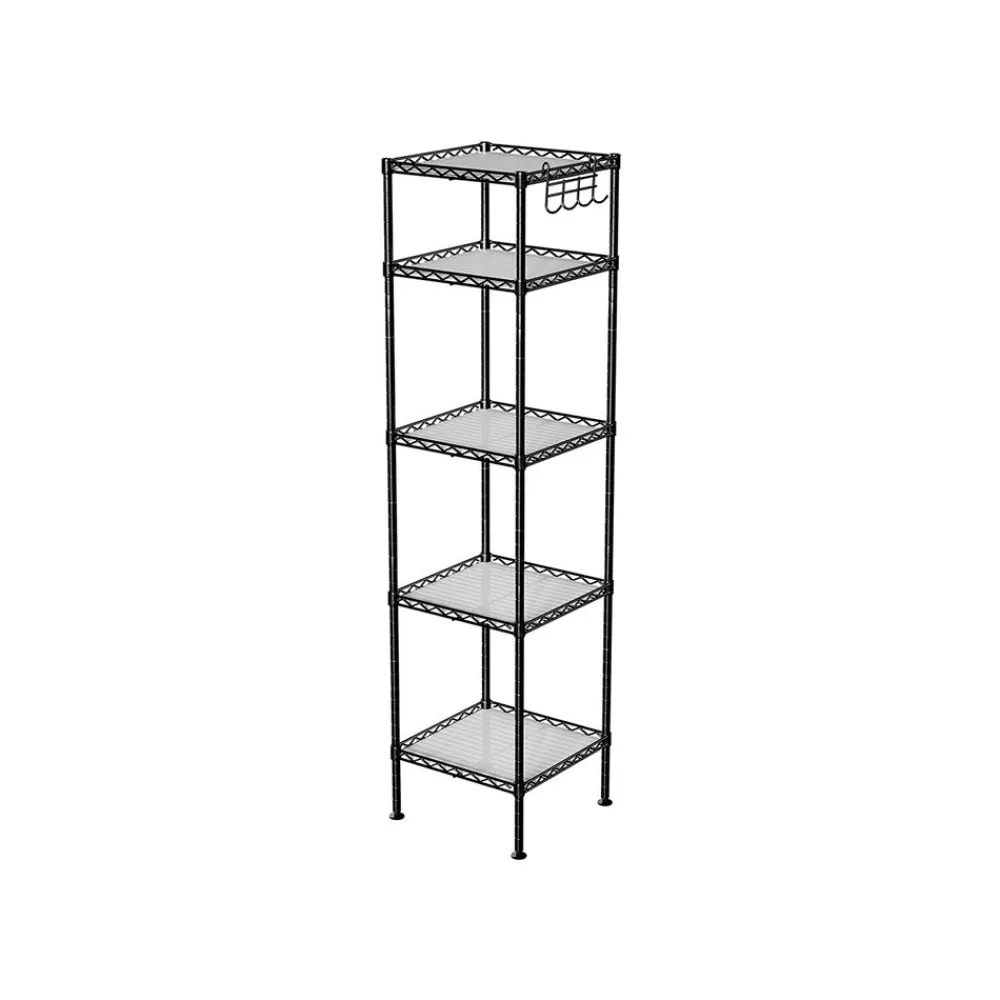 Best SONGMICS Standregal aus Metall Schwarz