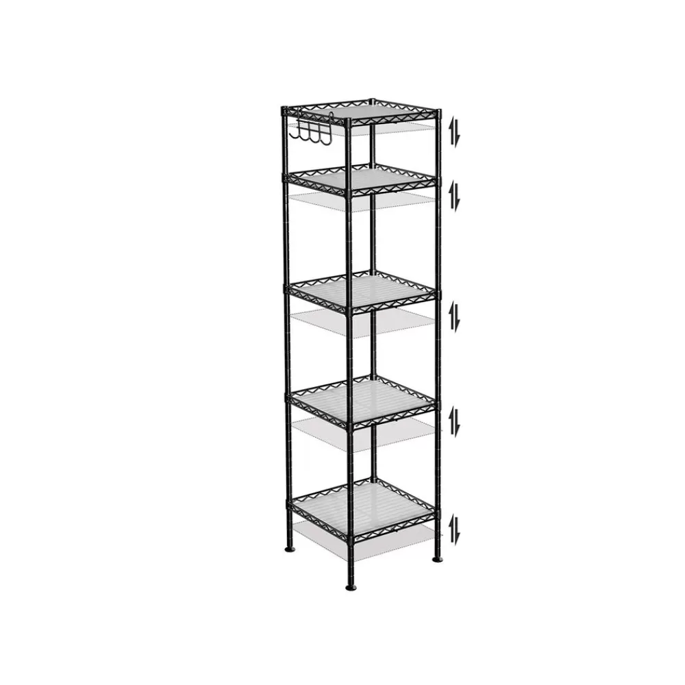 standregal_aus_metall_schwarz_5.webp Best SONGMICS Standregal aus Metall Schwarz