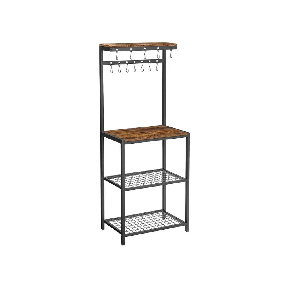Store SONGMICS Standregal für die Küche vintagebraun-schwarz