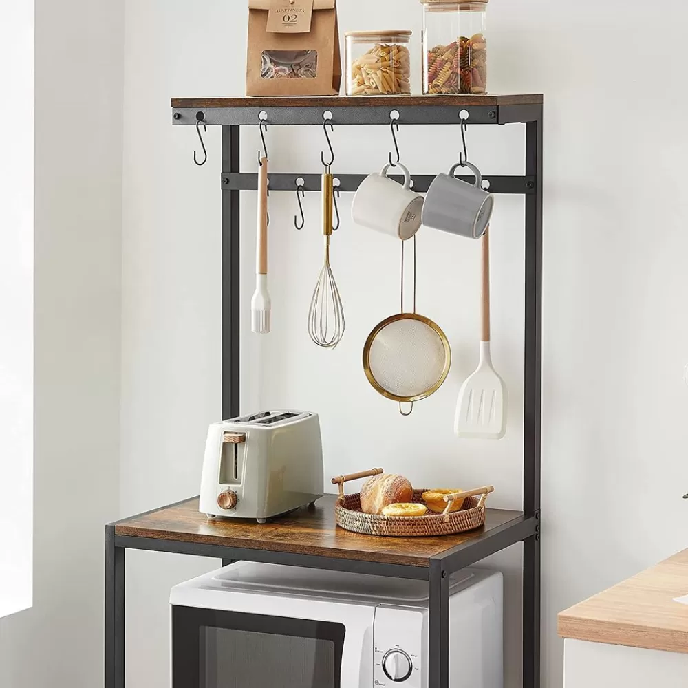 Store SONGMICS Standregal für die Küche vintagebraun-schwarz