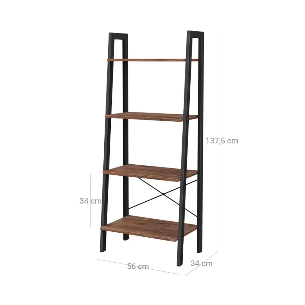 standregal_haselnussbraunschwarz_7.webp Cheap SONGMICS Standregal Haselnussbraun-Schwarz