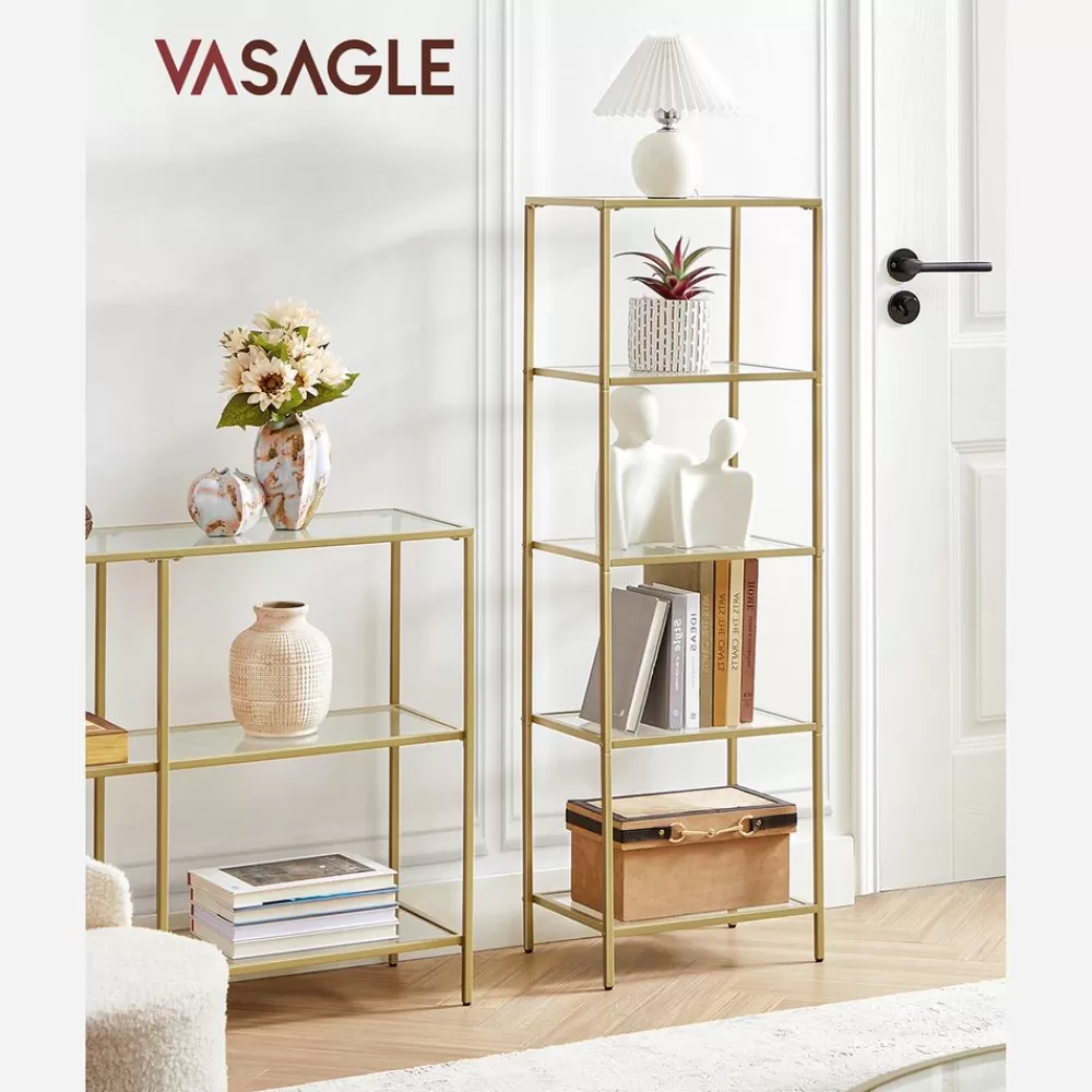 Cheap SONGMICS Standregal mit 5 Glasablagen