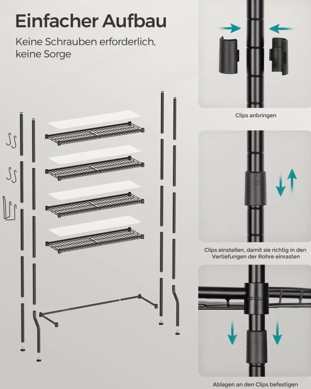 stckiges_toilettenregal_mit_verstellbaren_ablagen_schwarz_6.webp Discount SONGMICS 4-stöckiges Toilettenregal mit verstellbaren Ablagen schwarz