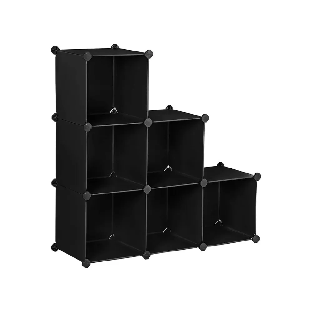 Best Sale SONGMICS Steckregal 6 Würfel Schwarz