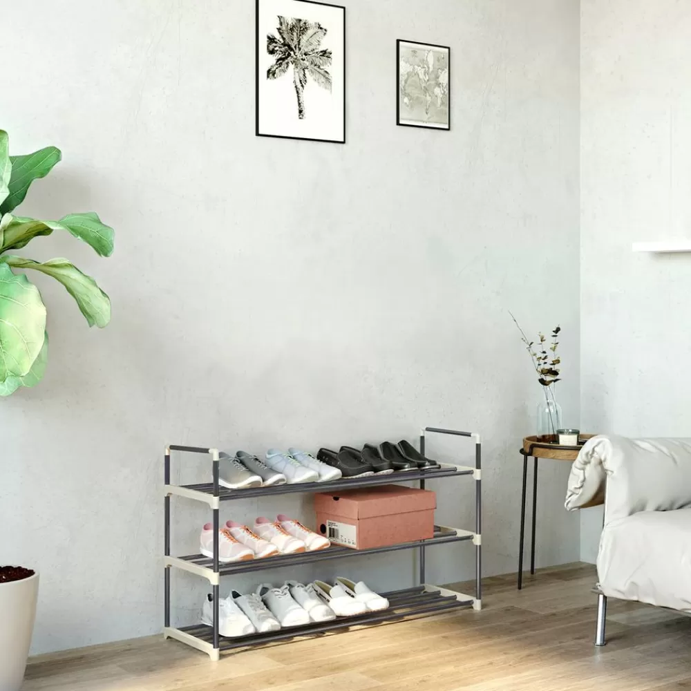 Store SONGMICS Steckregal für Schuhe Metall 3 Ebenen