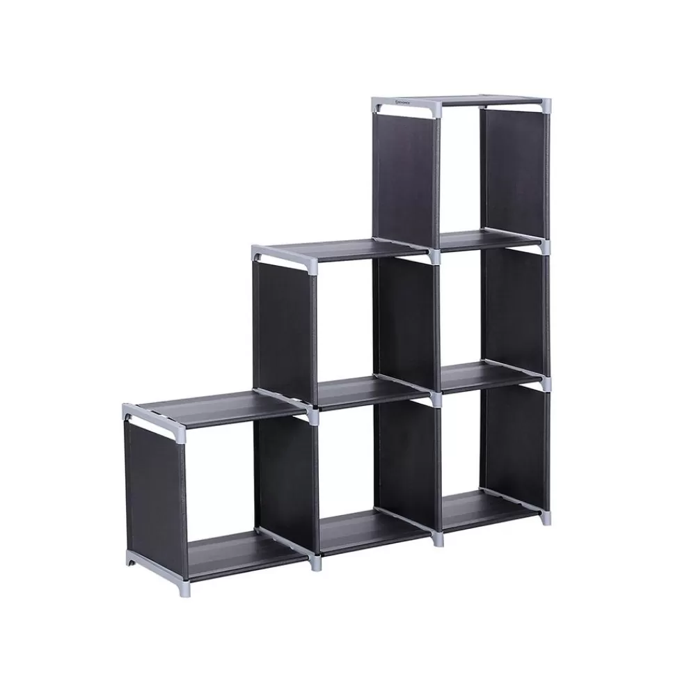 Cheap SONGMICS Steckregal mit 6 Würfeln Schwarz