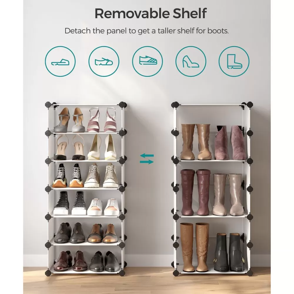 steckregal_mit_tren__fcher_wei_2.webp Flash Sale SONGMICS Steckregal mit Türen 10 Fächer Weiß