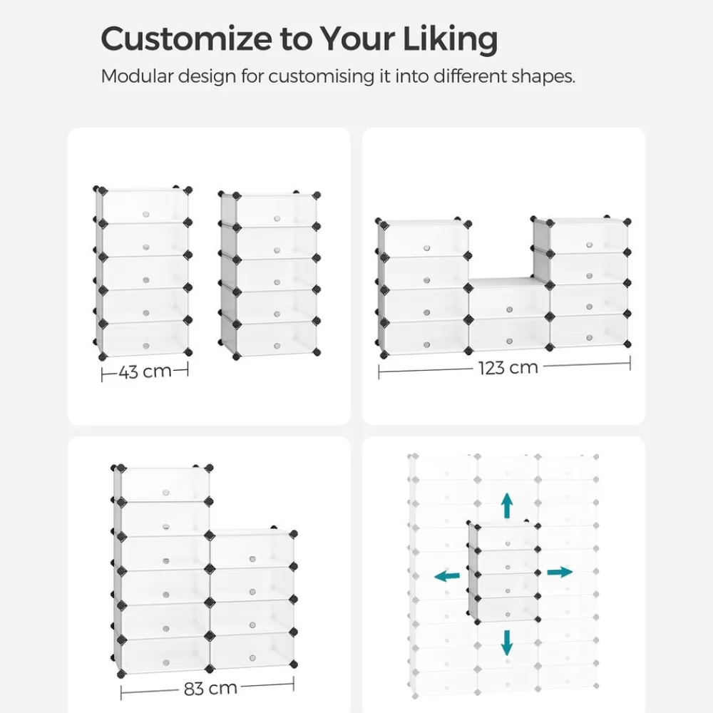 steckregal_mit_tren__fcher_wei_3.webp Flash Sale SONGMICS Steckregal mit Türen 10 Fächer Weiß