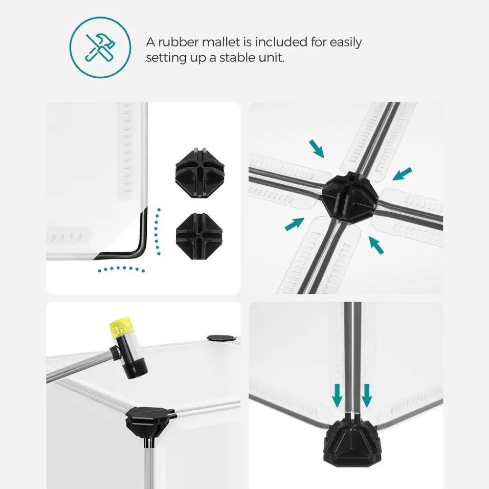 steckregal_mit_tren__fcher_wei_4.webp Flash Sale SONGMICS Steckregal mit Türen 10 Fächer Weiß