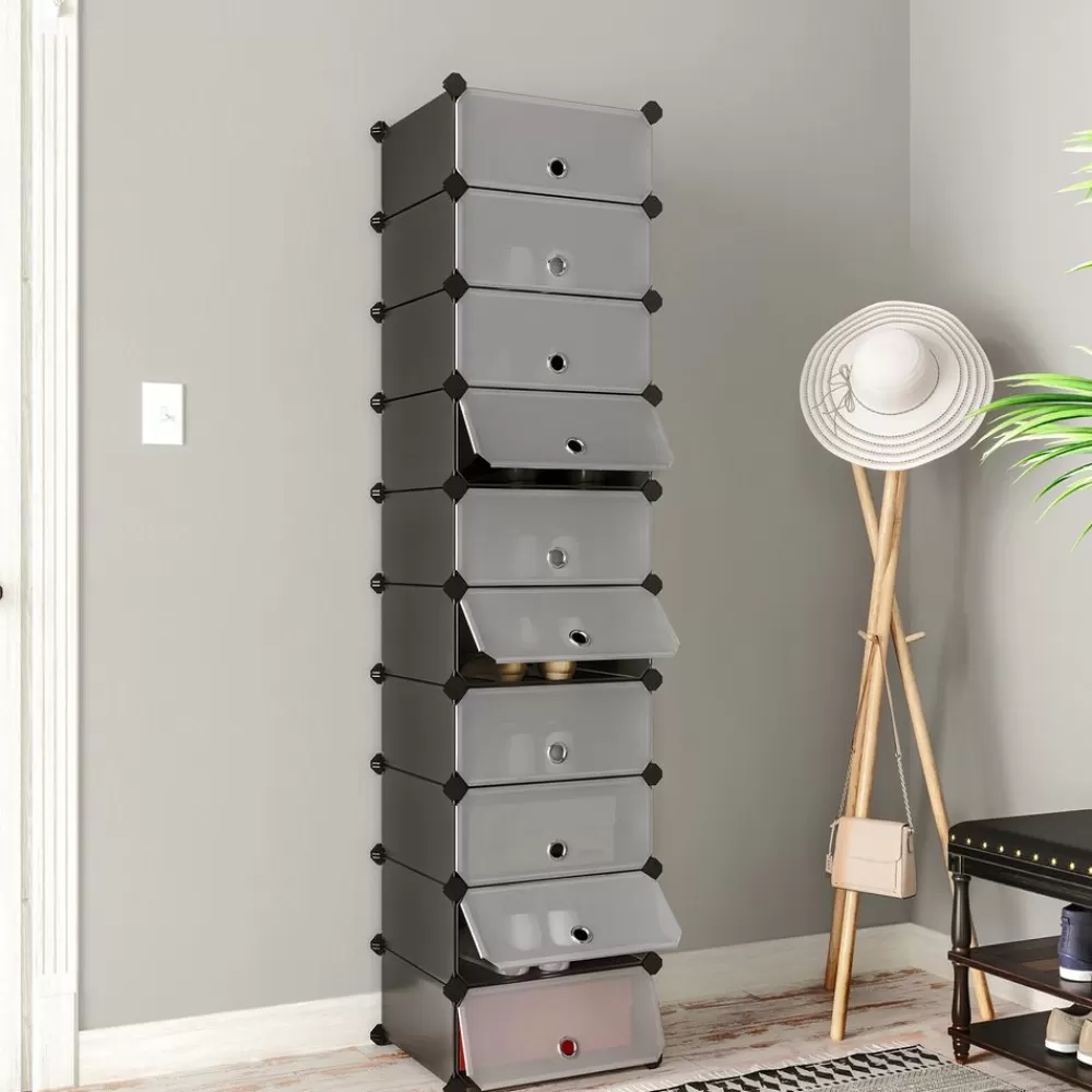 steckregal_mit_tren__fcher_wei_9.webp Flash Sale SONGMICS Steckregal mit Türen 10 Fächer Weiß