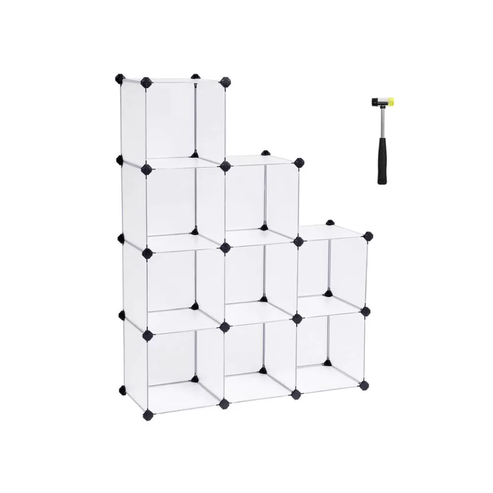 Fashion SONGMICS Steckregalsystem 9 Würfel Weiß