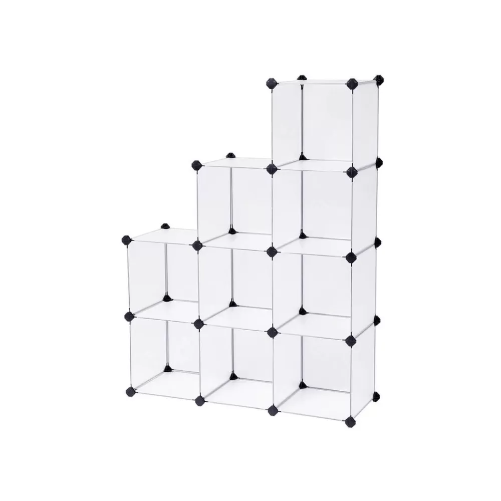 Fashion SONGMICS Steckregalsystem 9 Würfel Weiß