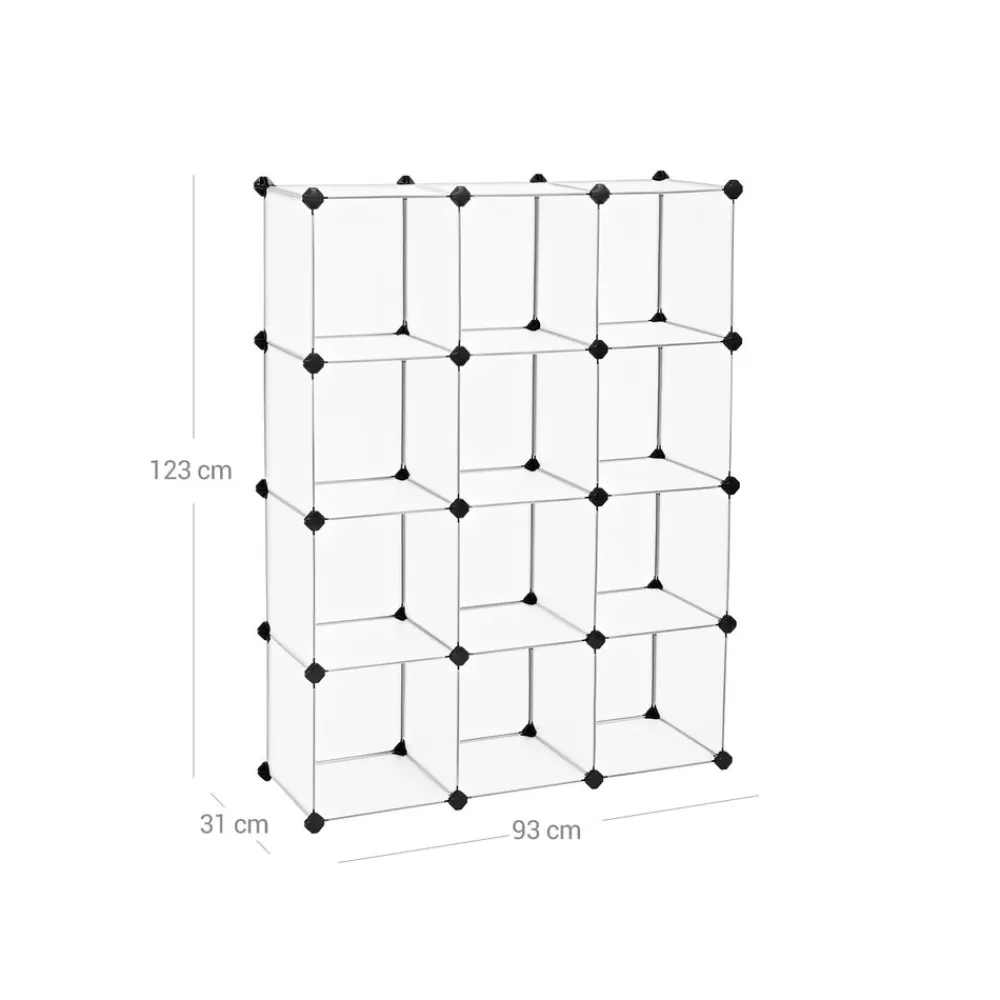 steckregalsystem__wrfel_wei_4.webp Store SONGMICS Steckregalsystem 12 Würfel Weiß Weiβ
