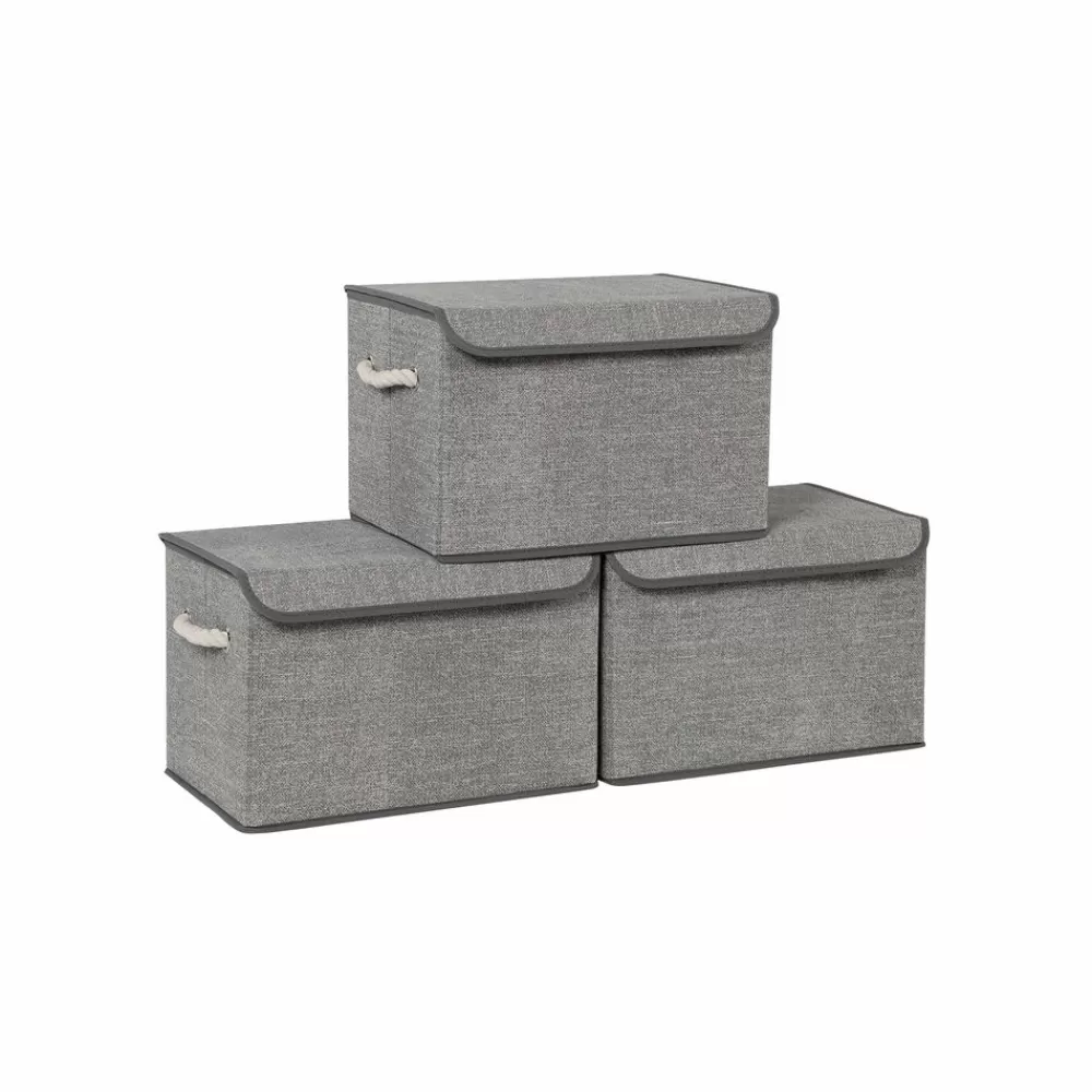 Store SONGMICS Stoffboxen mit Deckel 3er Set