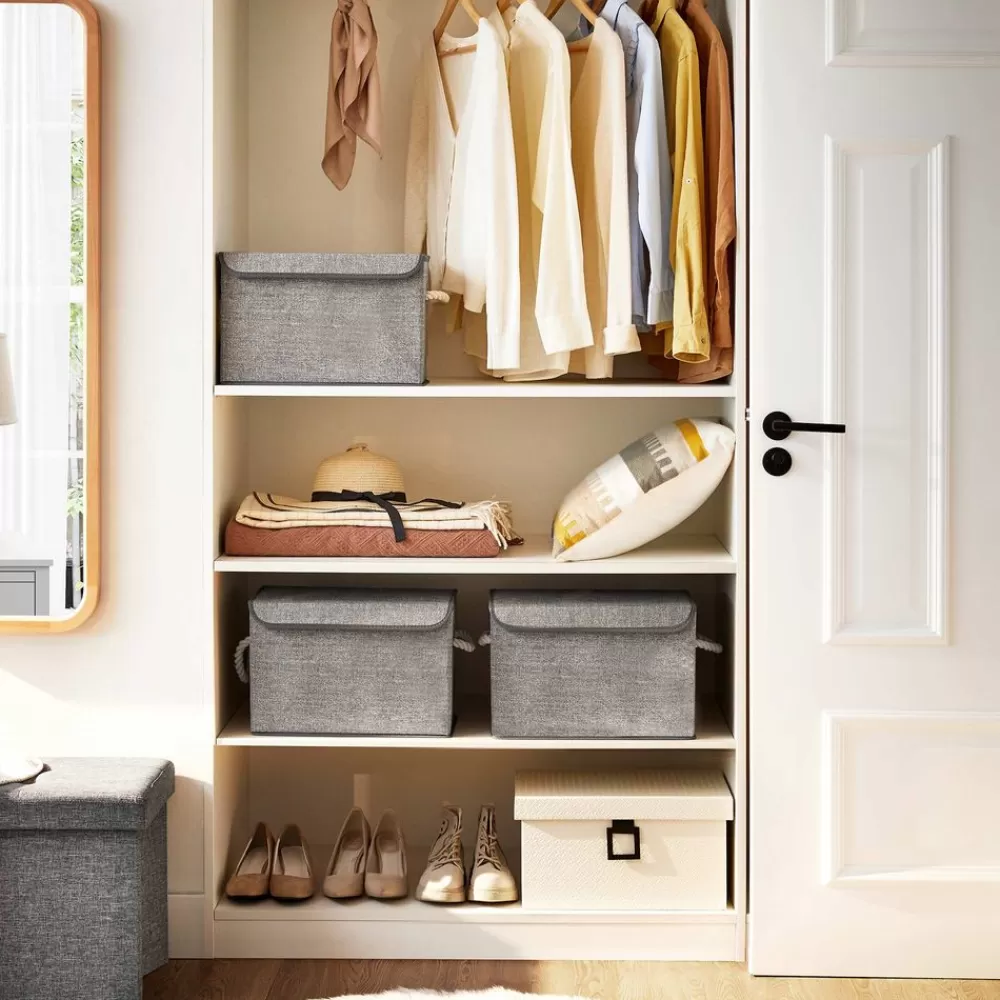 Store SONGMICS Stoffboxen mit Deckel 3er Set