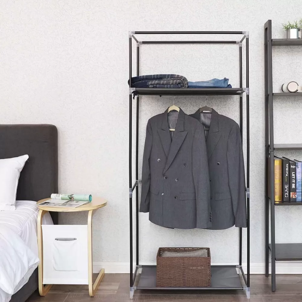 stoffschrank__x__cm_schwarz_2.webp Cheap SONGMICS Stoffschrank 160 x 75 cm Schwarz