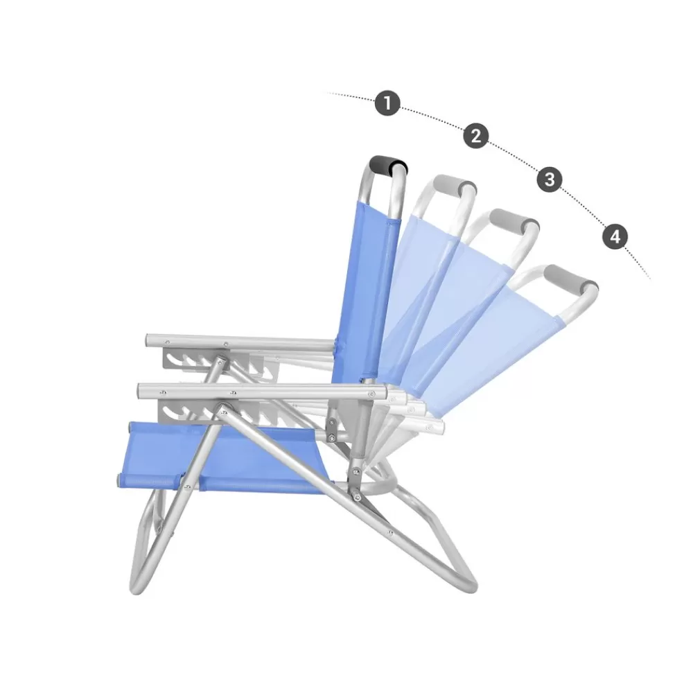 Flash Sale SONGMICS Strandstuhl Blau