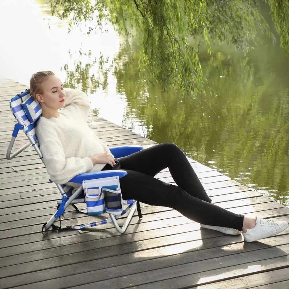strandstuhl_mit_kissen_blauwei_2.webp New SONGMICS Strandstuhl mit Kissen Blau-Weiß