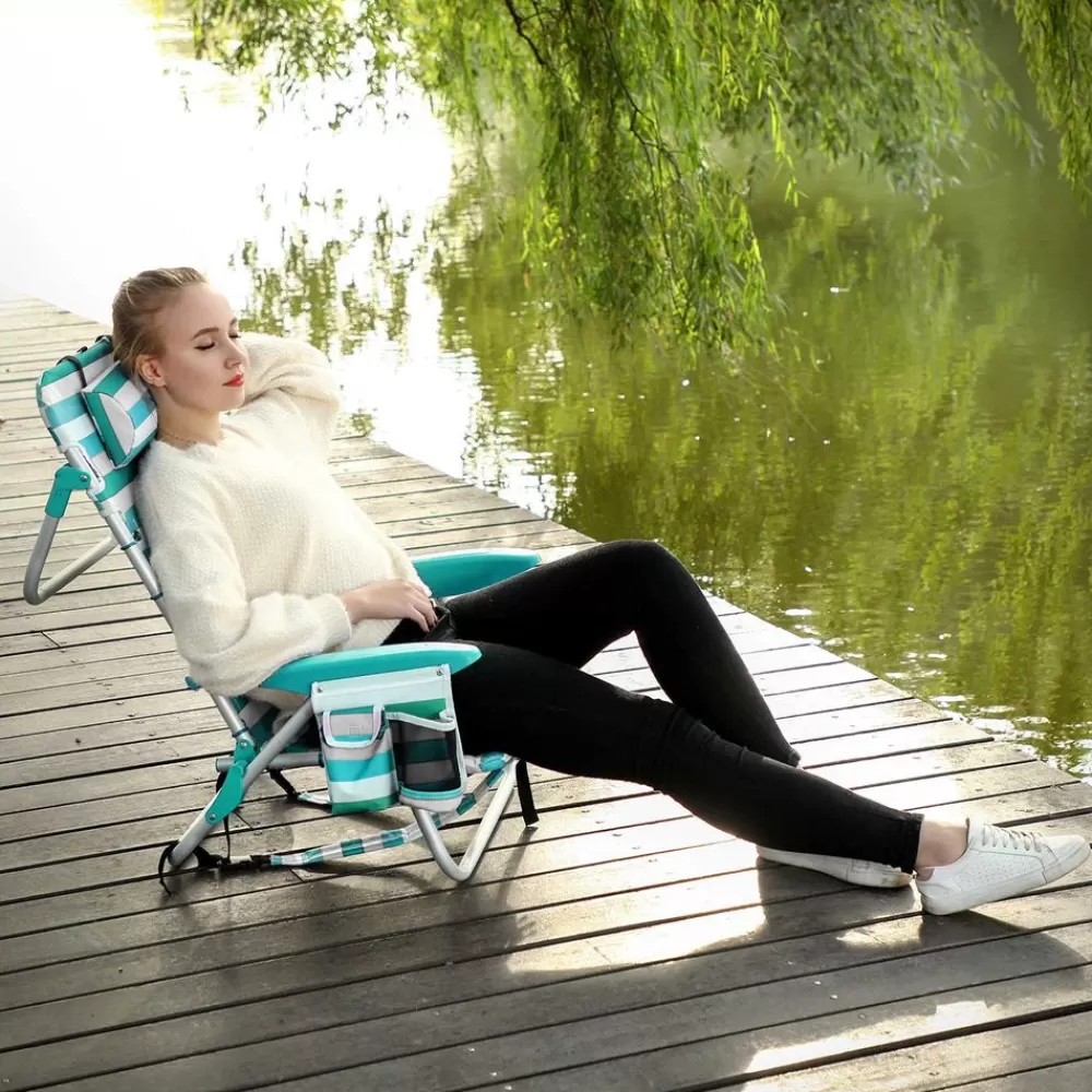 strandstuhl_mit_kissen_blauwei_8.webp New SONGMICS Strandstuhl mit Kissen Blau-Weiß