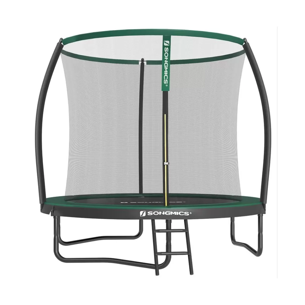 Flash Sale SONGMICS Trampolin Ø 244 cm mit innenliegendem Netz Schwarz-dunkelgrün