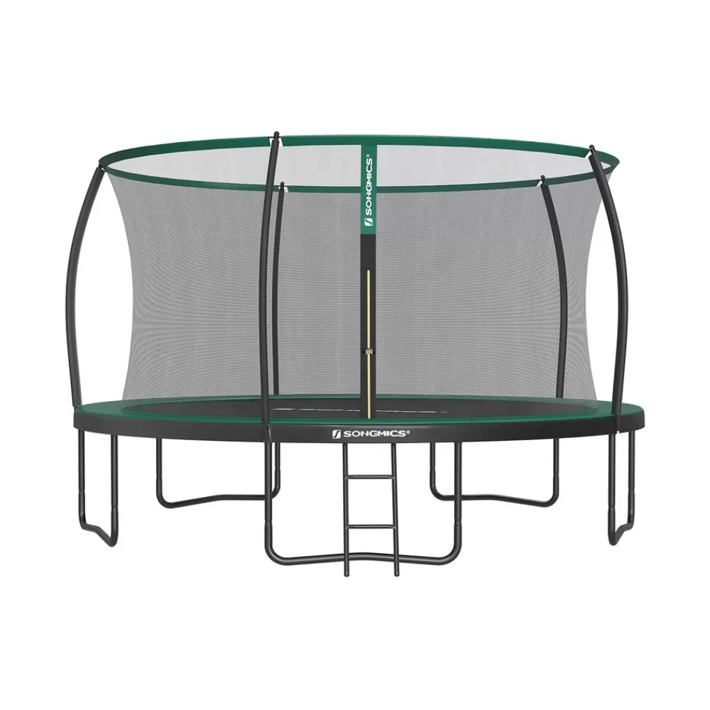 Discount SONGMICS Trampolin Ø 427 cm mit innenliegendem Netz schwarz-dunkelgrün