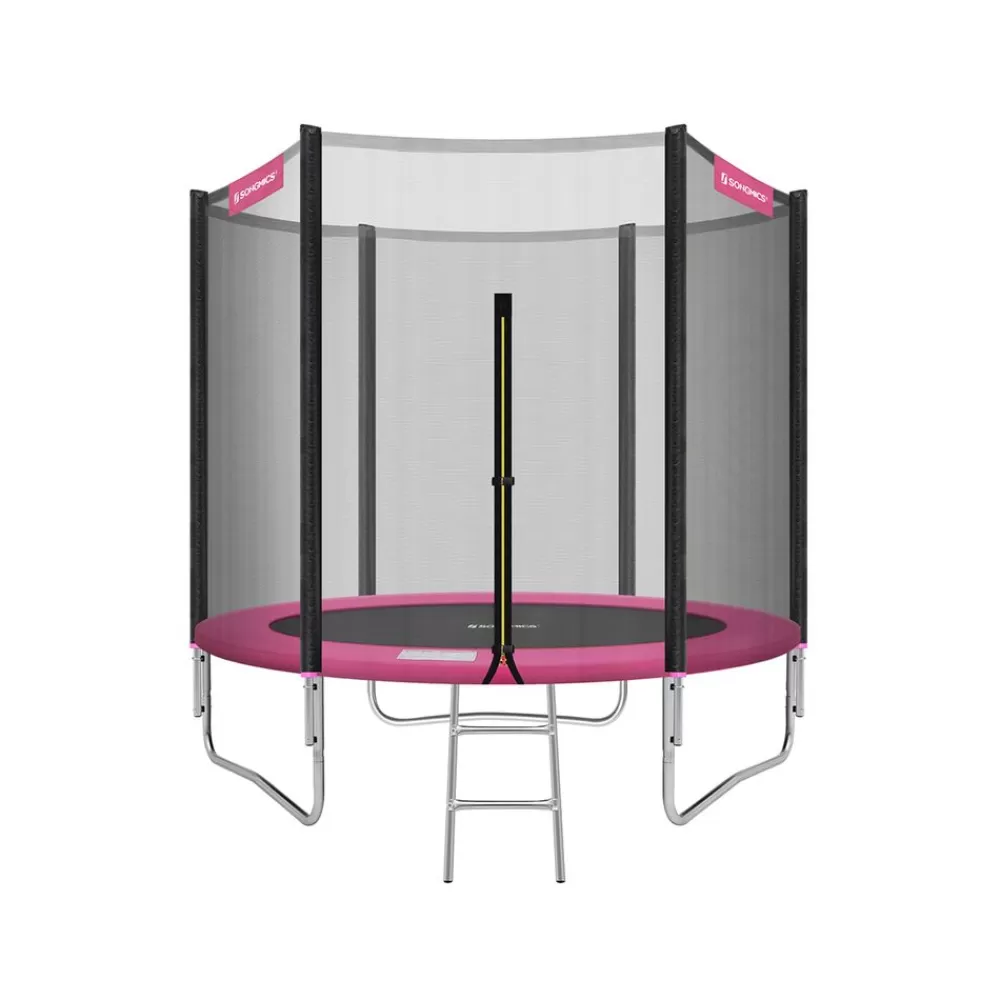Online SONGMICS Trampolin Ø 244 cm schwarz-pink