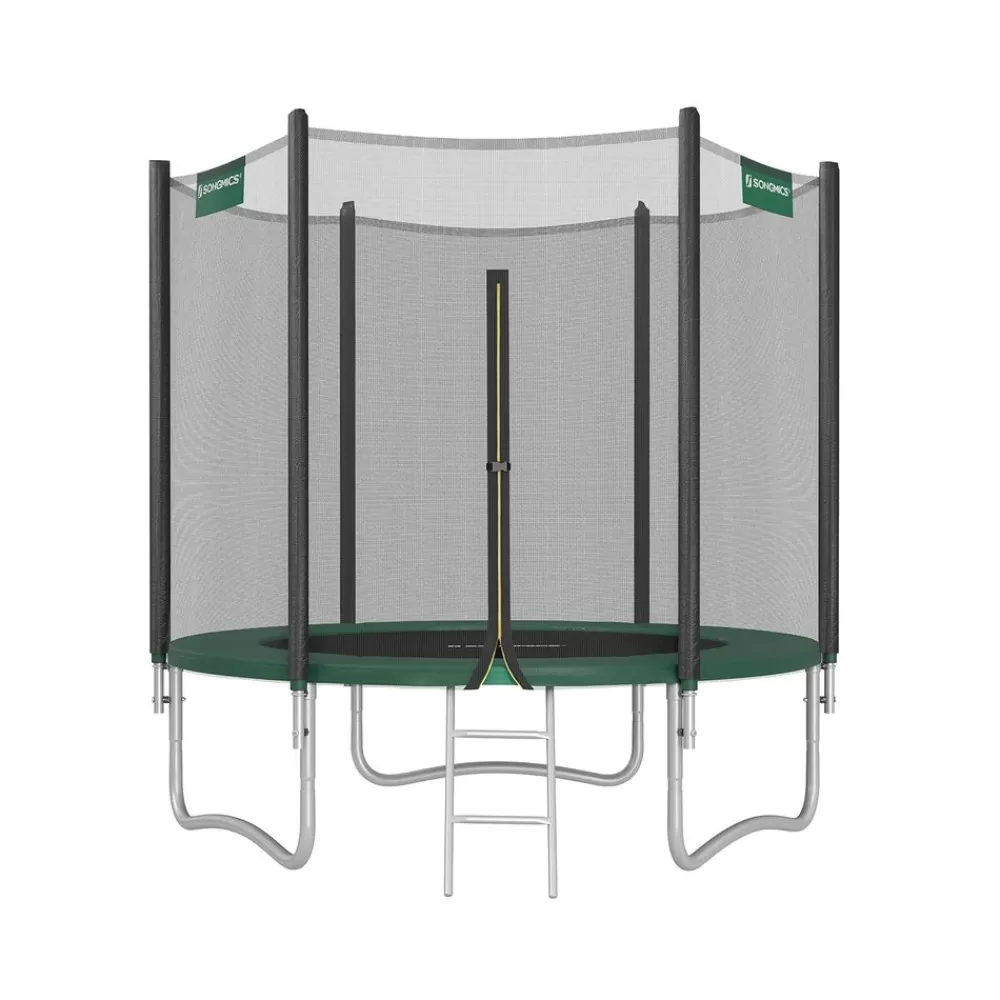 trampolin___cm_schwarzpink_10.webp Online SONGMICS Trampolin Ø 244 cm schwarz-pink