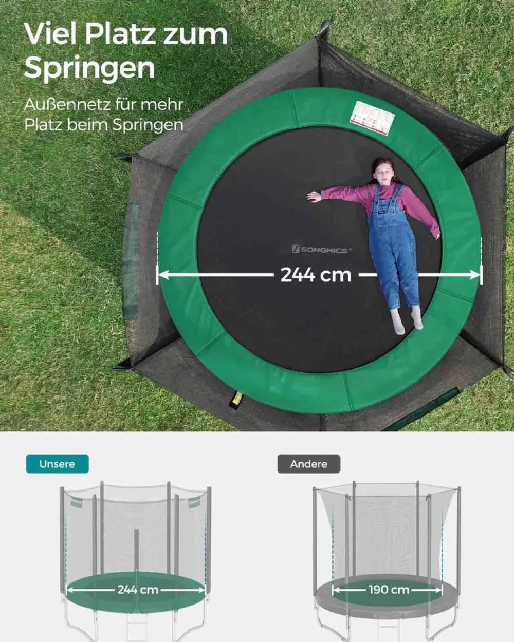 trampolin___cm_schwarzpink_12.webp Online SONGMICS Trampolin Ø 244 cm schwarz-pink
