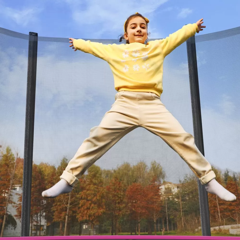 trampolin___cm_schwarzpink_4.webp Online SONGMICS Trampolin Ø 244 cm schwarz-pink