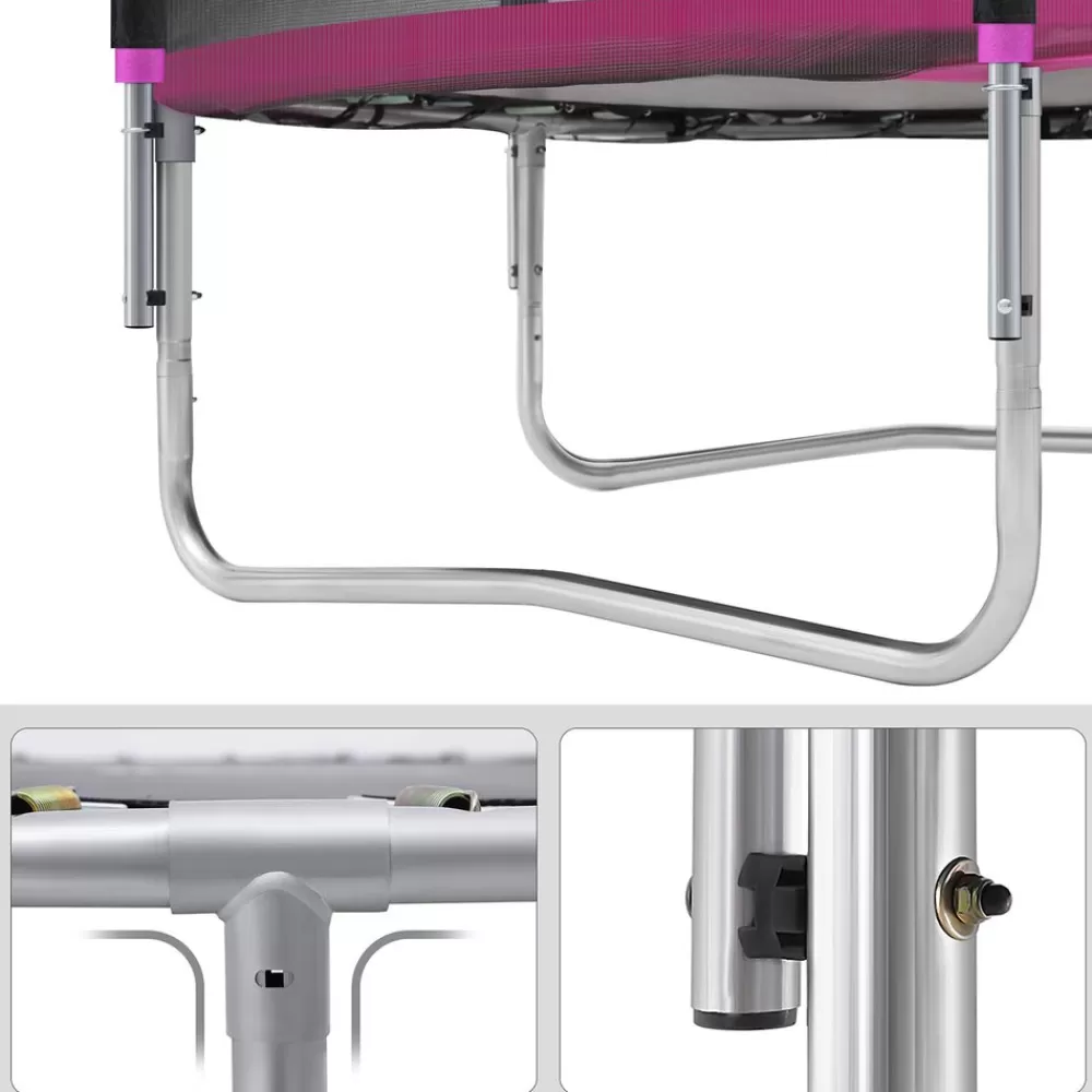 trampolin___cm_schwarzpink_8.webp Online SONGMICS Trampolin Ø 244 cm schwarz-pink