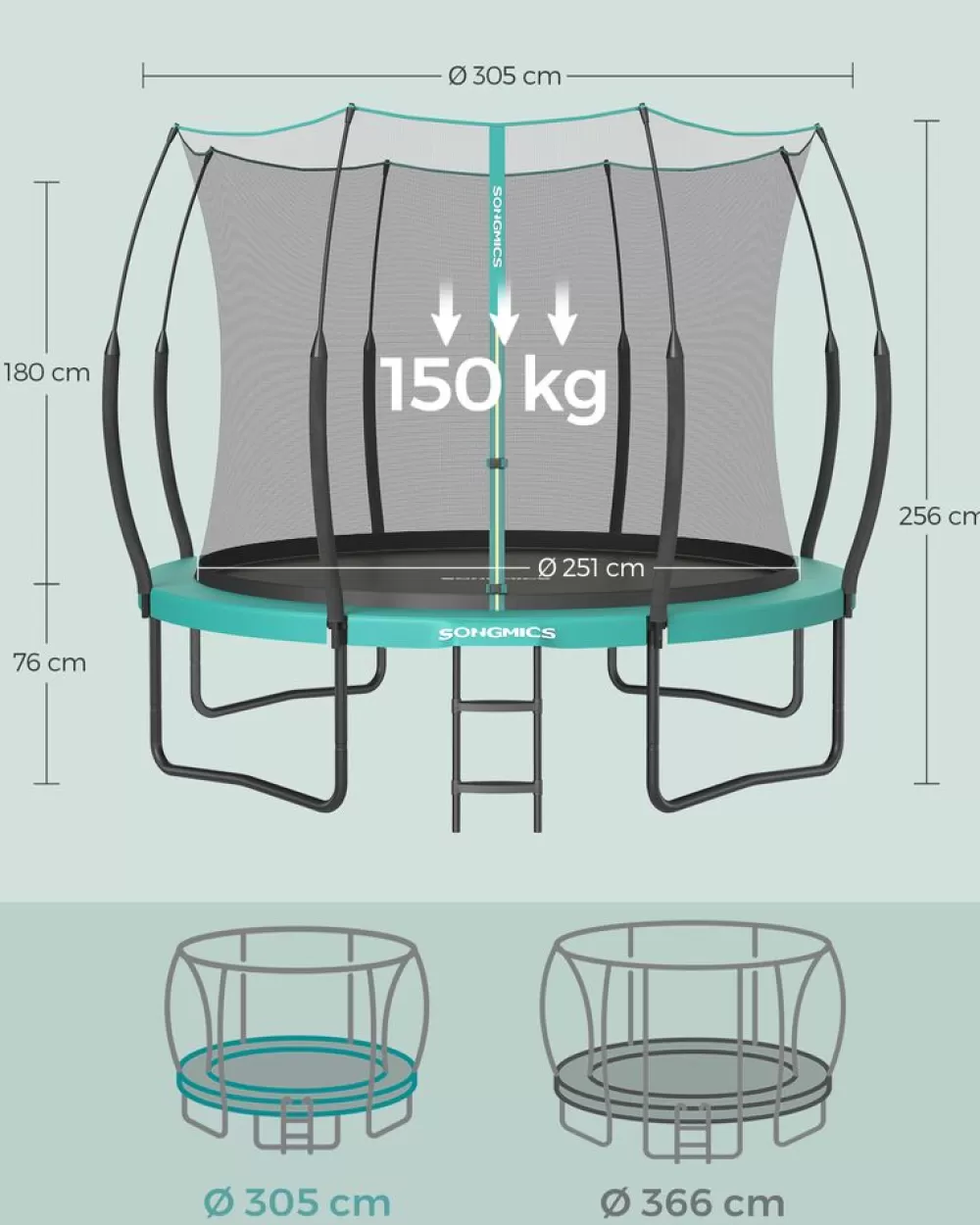 trampolin_sicherheitsnetz_mit_reiverschluss__cm_d_6.webp Store SONGMICS Trampolin Sicherheitsnetz mit Reißverschluss 305 cm d