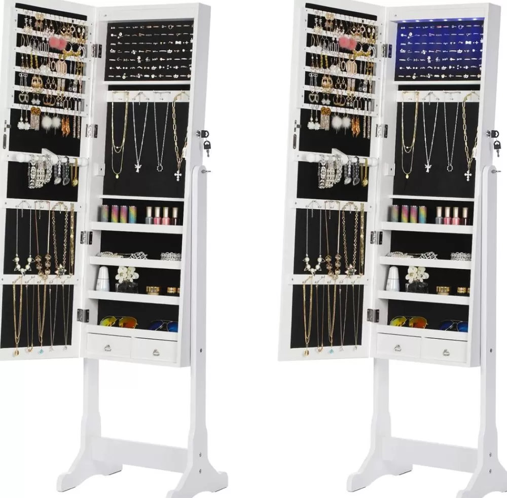 Cheap SONGMICS Traumhafter Schmuckschrank mit LED Weiβ