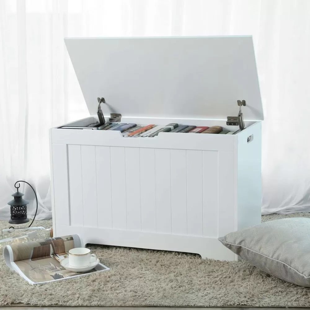 Online SONGMICS Truhe aus MDF Weiß