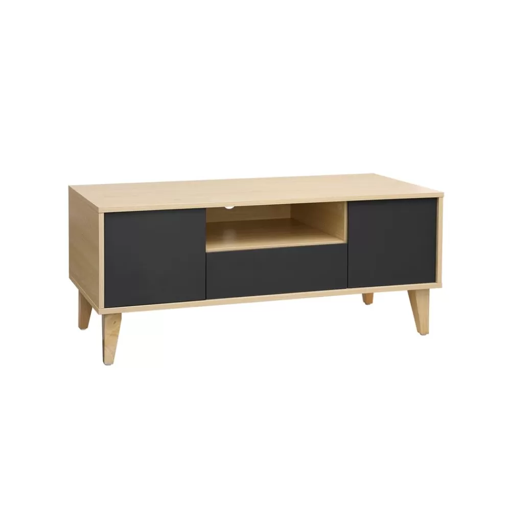 New SONGMICS TV-Lowboard Modern Holzoptik-Grau