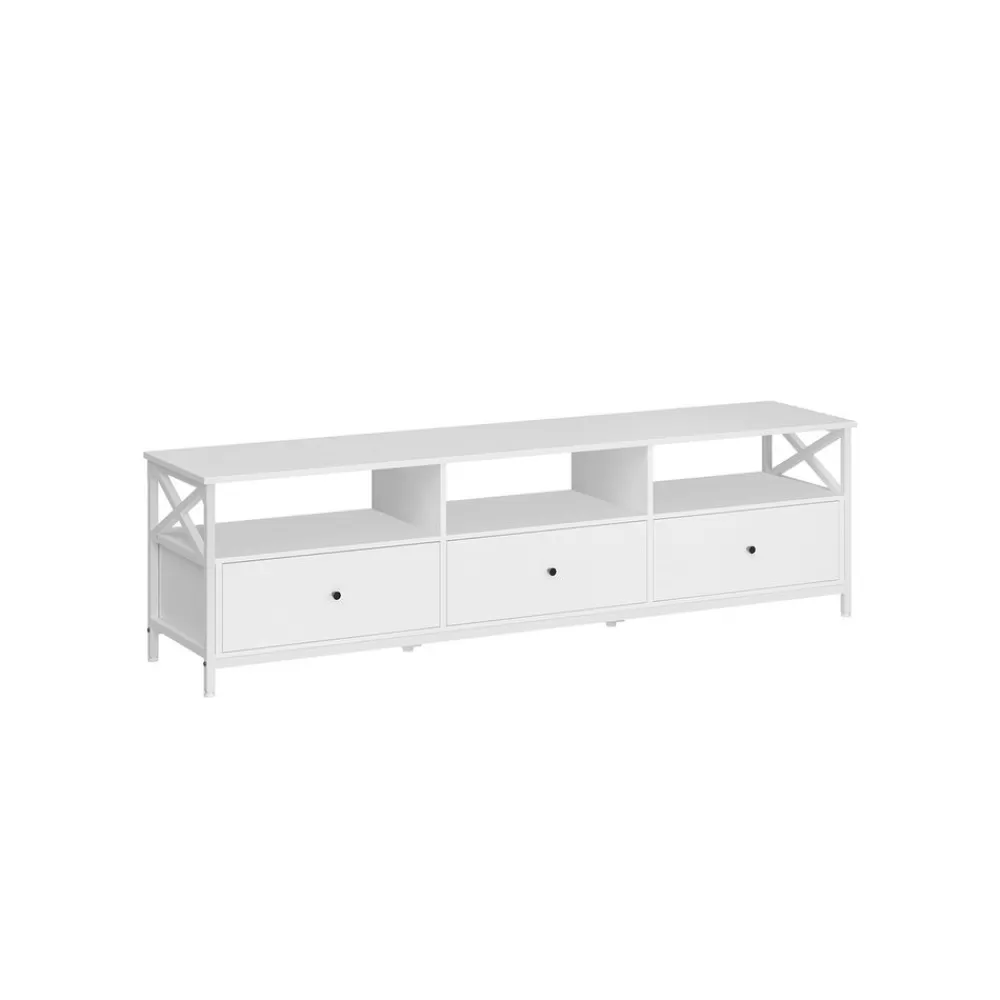 Sale SONGMICS TV-Schrank mit 3 Schubladen vintagebraun-schwarz