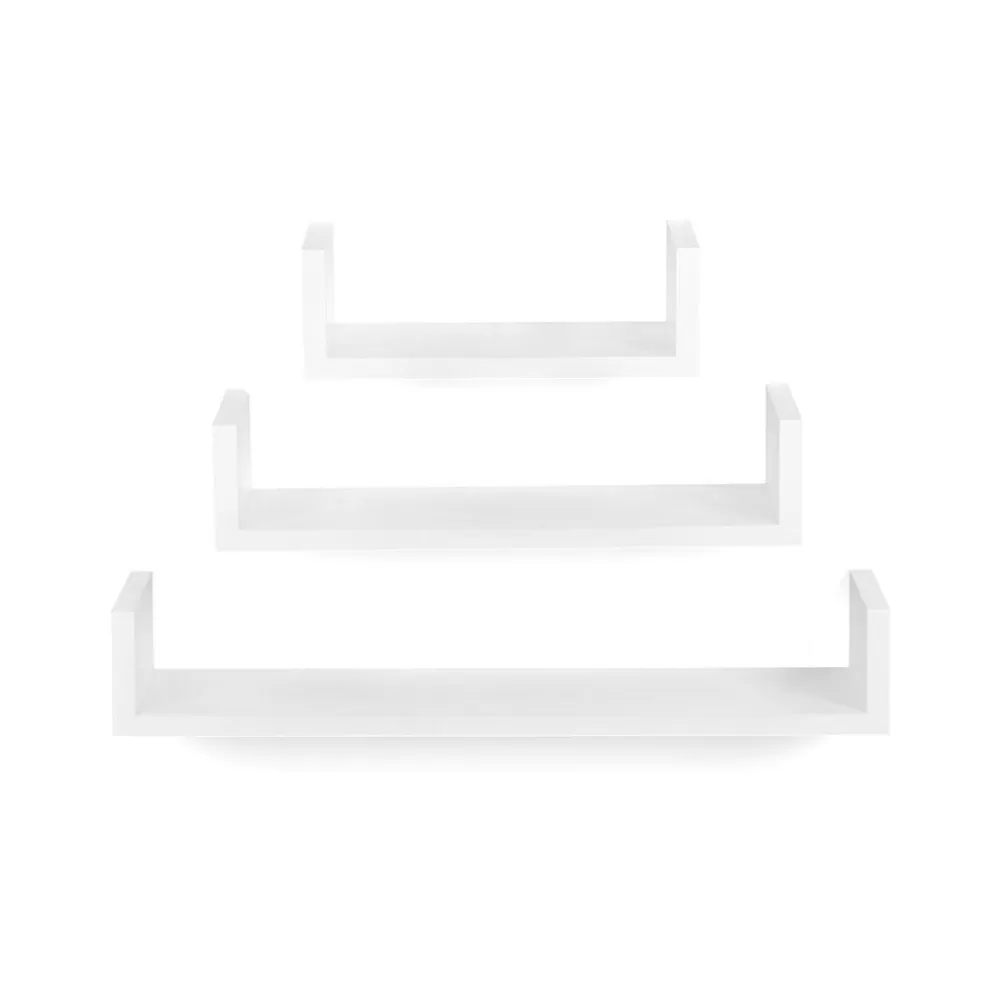 Sale SONGMICS U-förmige Wandregale 3er Set Weiß