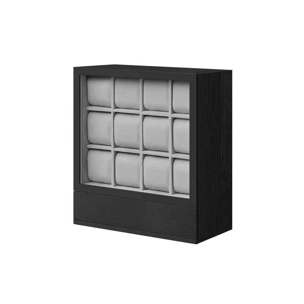 uhrenbox__fcher_mit_fenster_geschenkidee_kaffeebraun_6.webp Hot SONGMICS Uhrenbox 12 Fächer mit Fenster Geschenkidee kaffeebraun