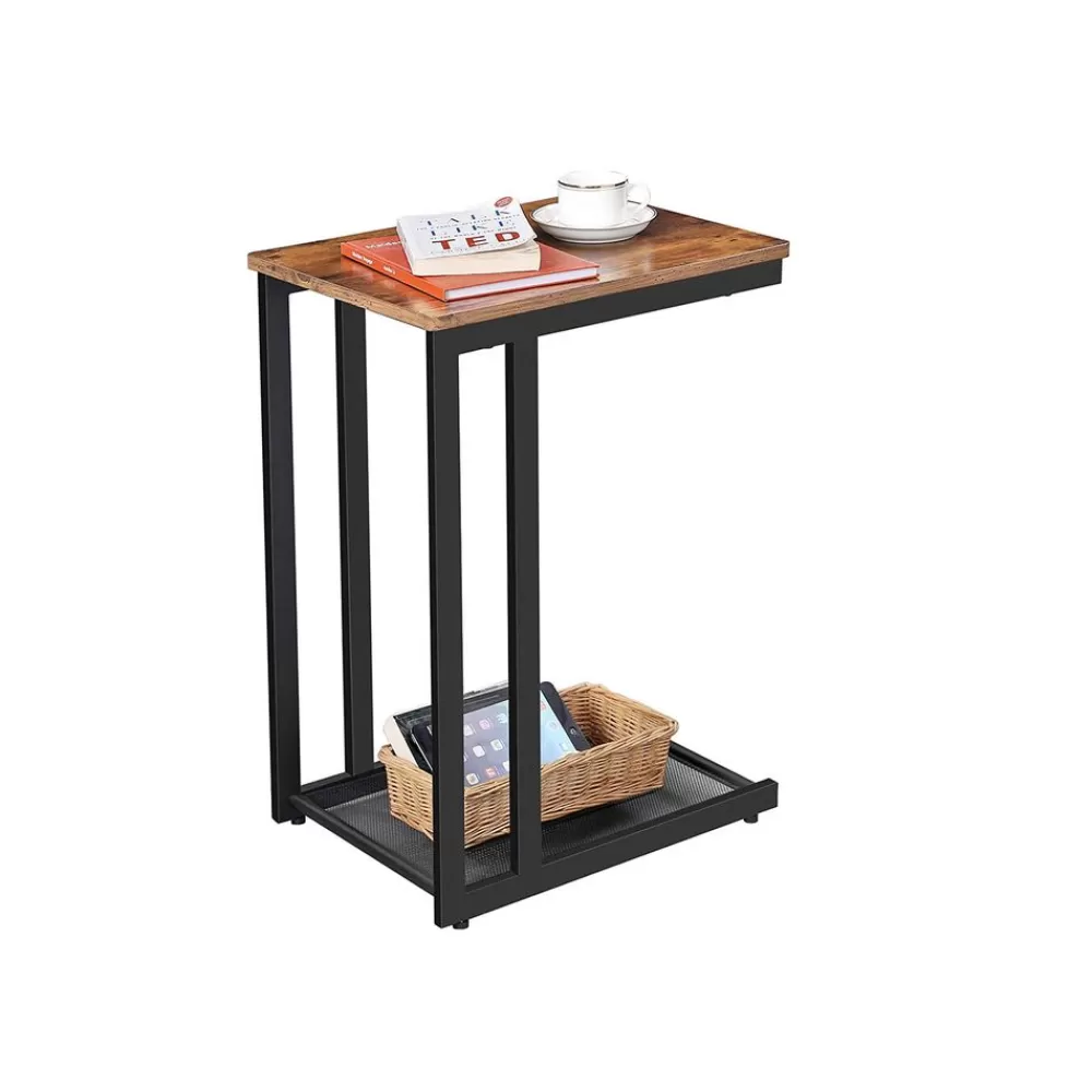 Discount SONGMICS Unters Sofa schiebbarer Beistelltisch