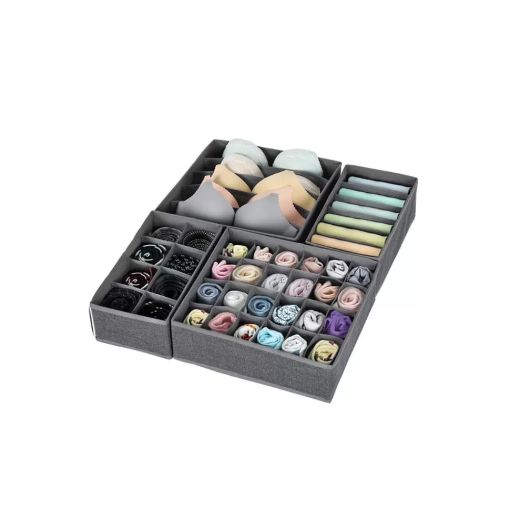 Cheap SONGMICS Unterwäsche-Organizer 4er Set Grau