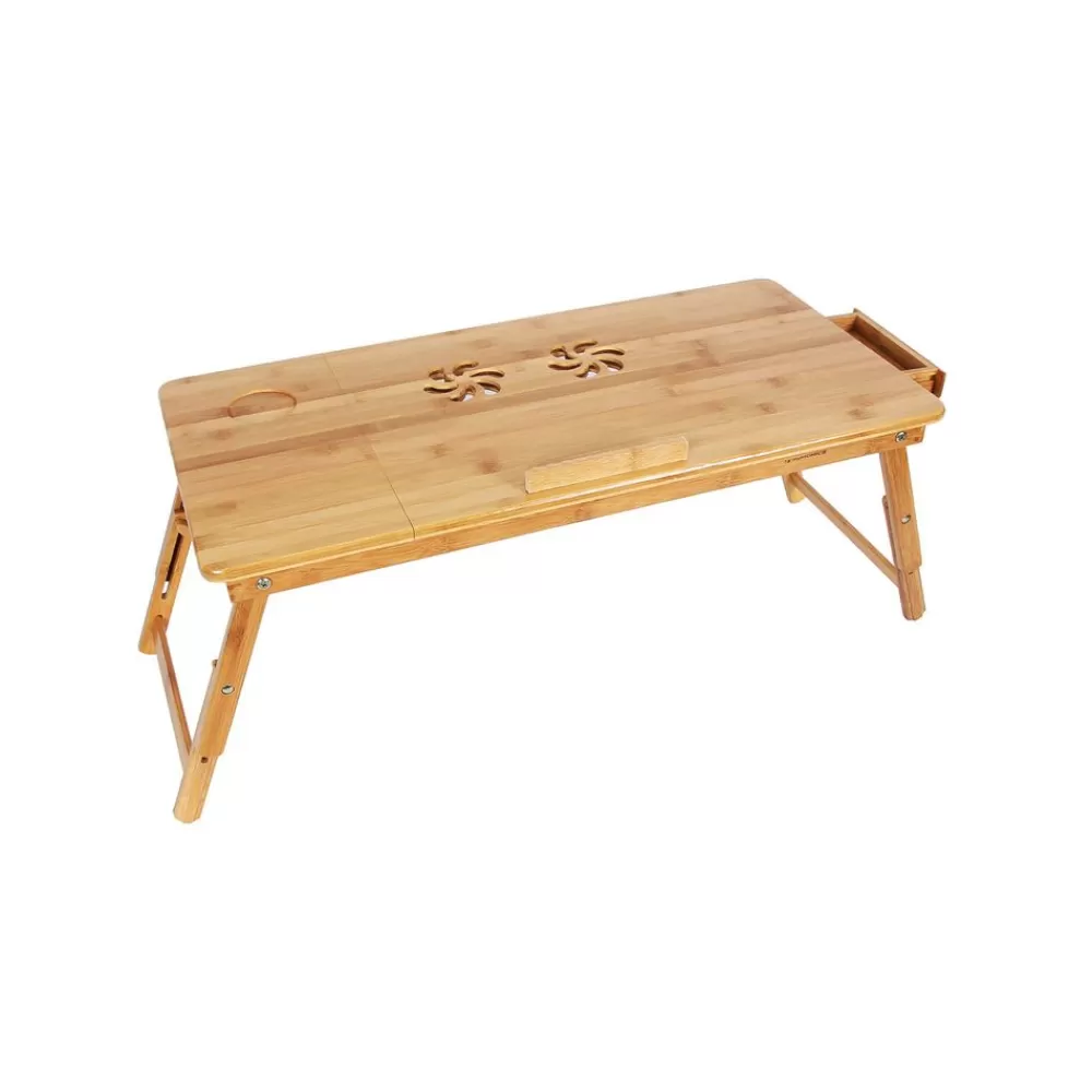 Best Sale SONGMICS Verstellbarer Tischaufsatz Bambus Holzfarbe