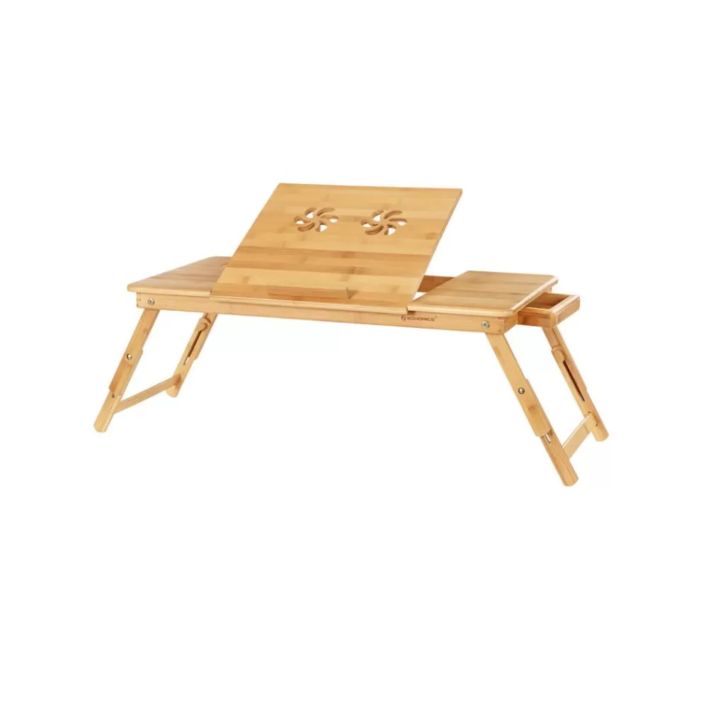 Best Sale SONGMICS Verstellbarer Tischaufsatz Bambus Holzfarbe