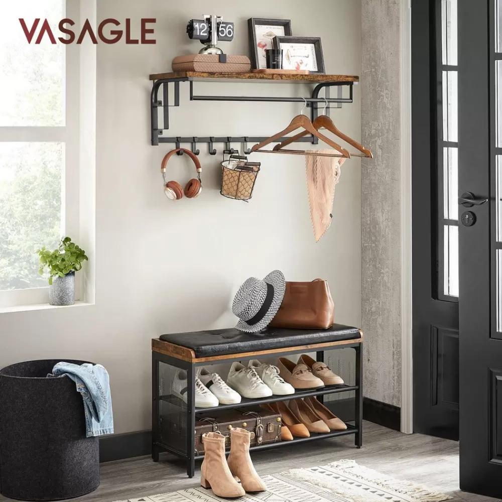 Flash Sale SONGMICS Wandgarderobe mit 5 abnehmbaren Haken